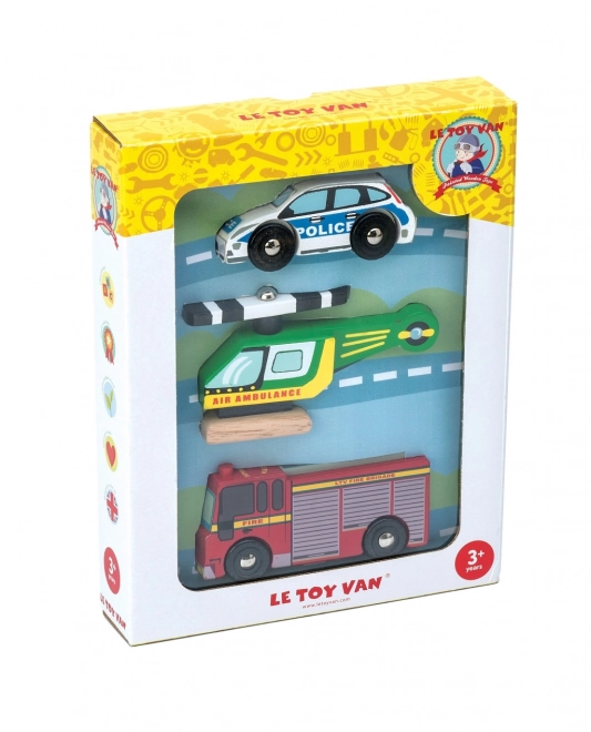 Le Toy Van set drvenih spasilačkih vozila