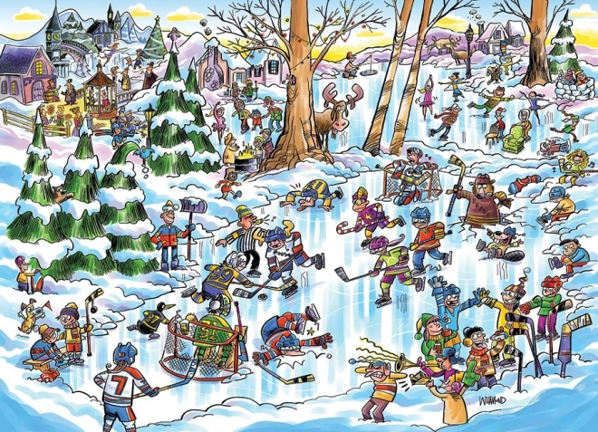 Puzzle DoodleTown: Hokejaški grad - 1000 dijelova