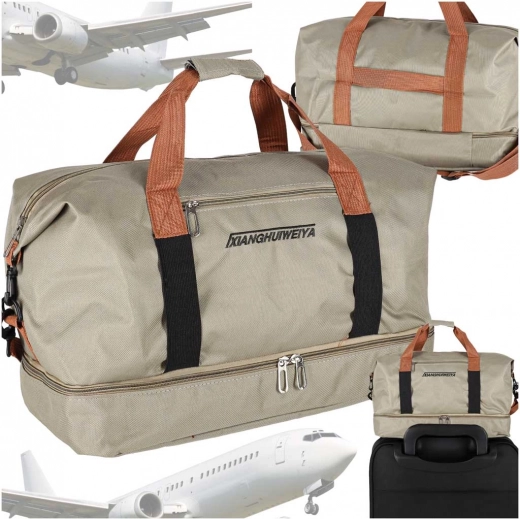Putna sportska torba za avion, bež 58 × 34 cm