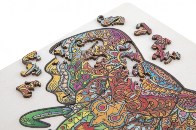 Obrisne drvene puzzle slon