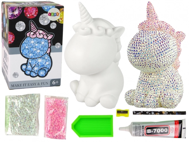 Set jednorog DIY Dijamanti Kristali Ružičasta
