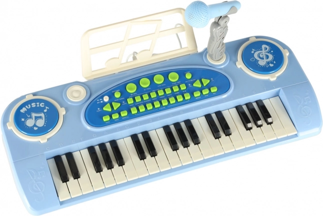 Interaktivni dječji klavijaturistički instrument s mikrofonom – plavi