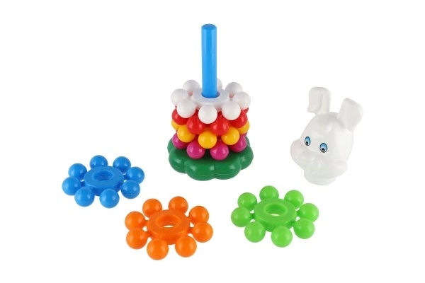 Složena piramida s prstenovima plastika 26cm u mrežici 12m+