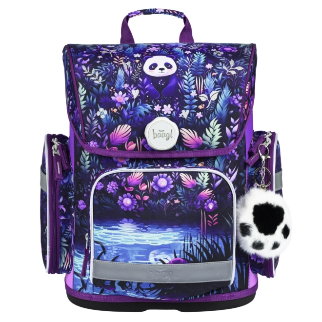 BAAGL 3 SET Ergo Jungle Panda: školska torba, pernica, vrećica
