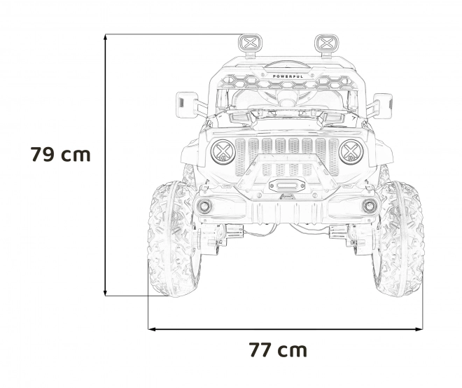 Dječji električni autić off-road crno