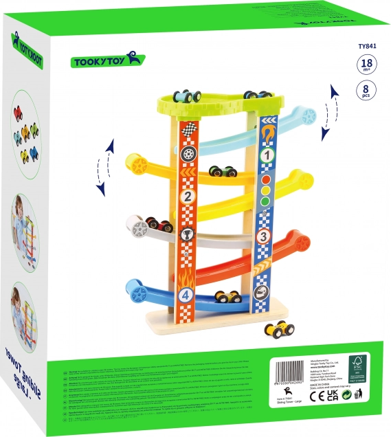 Tooky Toy Šarena staza za autiće