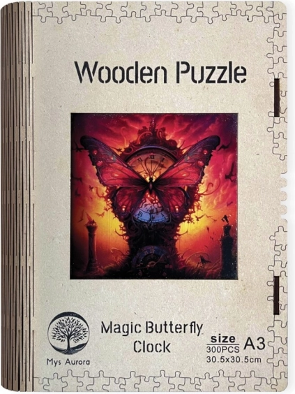 Drvene puzzle Čarobna leptirova satna slika