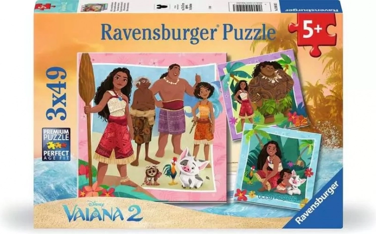 Puzzle Vaiana 2, 3x49 dijelova