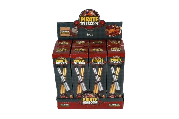 Piratski dalekozor plastika 19cm 2 boje u kutiji 5x19x5cm 8 komada u kutiji