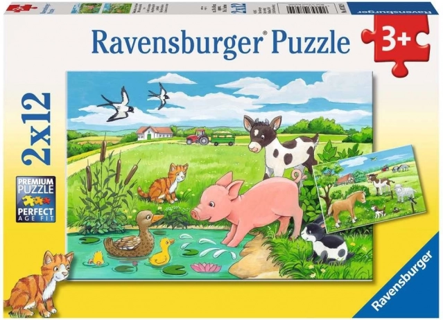 Ravensburger puzzle Životinjske mladunčadi 2×12 dijelova