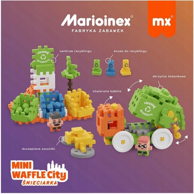 Kreativna građevna igračka Mini Wafle - Smetište 148 komada