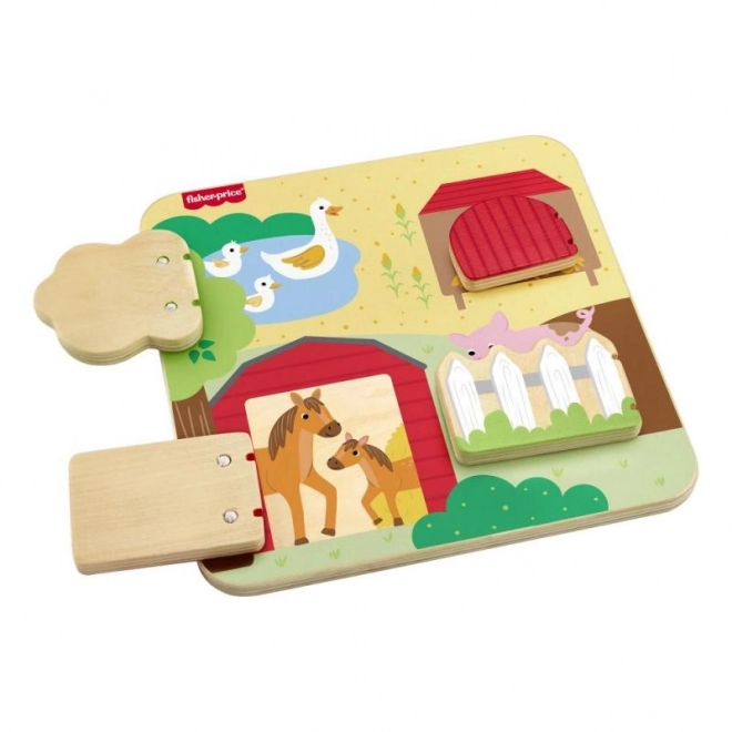 Fisher-Price drvena igra skrivača sa životinjama