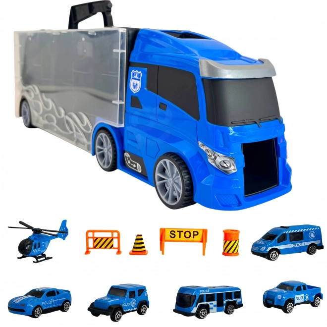 Kamion s transporterom 3u1 Plava Policija