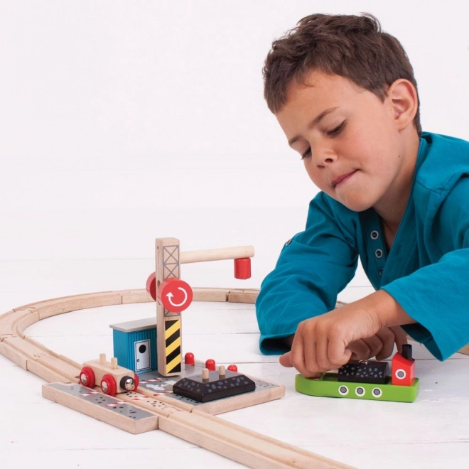 Bigjigs Rail Ugljenokop s dizalicom