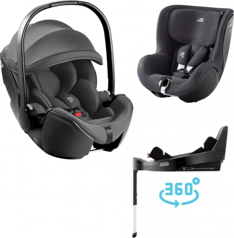 Dječji autosjedalni set Britax Römer Baby-Safe Pro i Dualfix, sivi