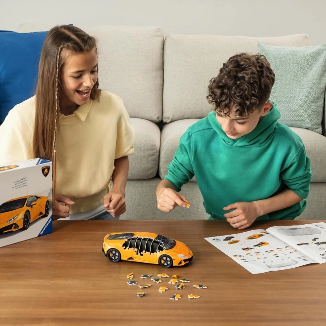 Puzzle 108 dijelova 3D Vozila Lamborghini Huracan Evo Arancio