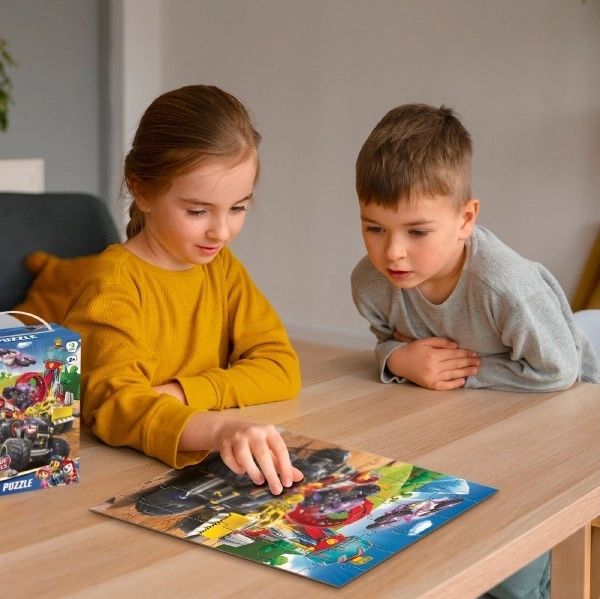 Puzzle s motivom Psići u ophodnji: Spašavanje na kotačima