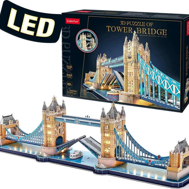 Svjetleća 3D slagalica Tower Bridge - 222 dijelova