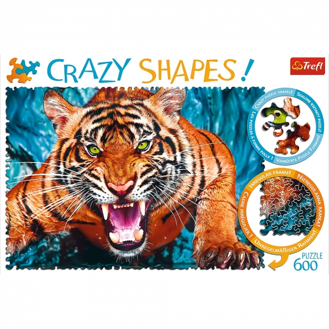 TREFL Crazy Shapes puzzle Tigarov napad 600 komada