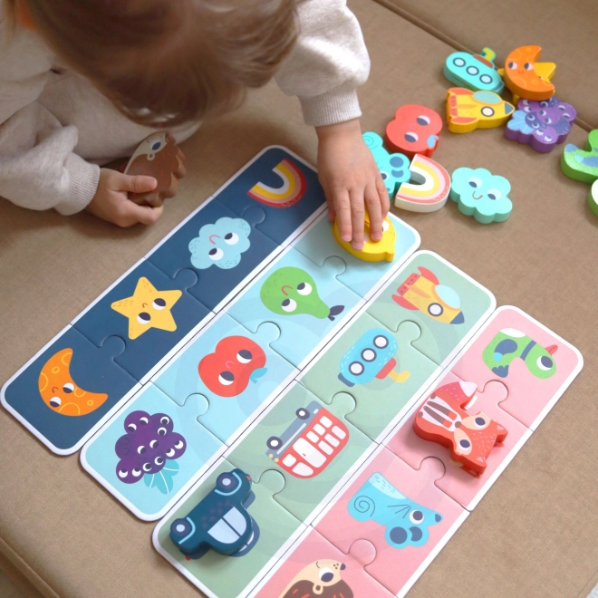 Woopie Green Drvene Pexeso - Taktilna Puzzle