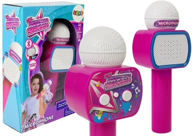Dječji karaoke mikrofon bluetooth ružičasti