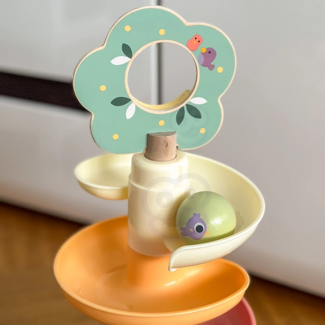 Drvena staza s kuglicama s ksilofonom Tooky Toy 44 kom