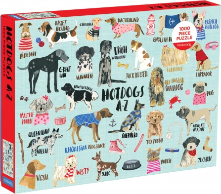 Puzzle Galison Hot Dogs A–Z 1000 dijelova