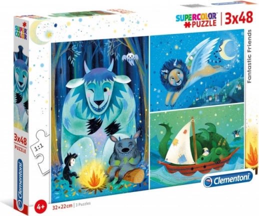 Puzzle 3x48 dijelova Fantastic Friends