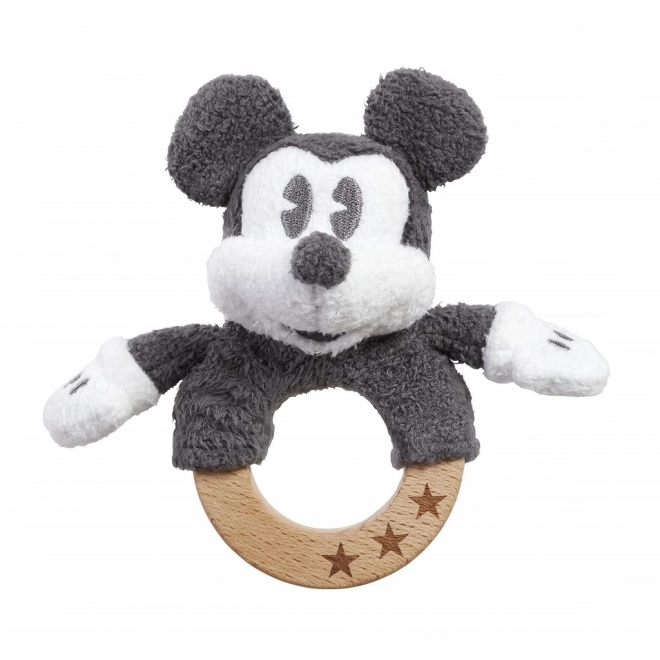 Dugino Drveno/plišano zvečko Mickey Mouse
