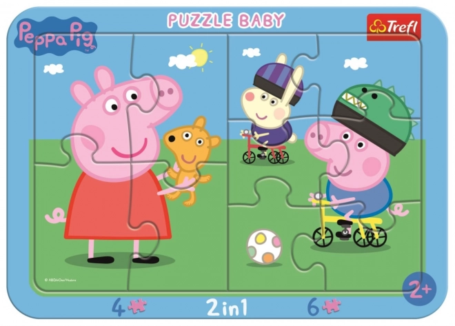 TREFL Baby puzzle Sretno prasiće Peppa 2u1, 10 dijelova