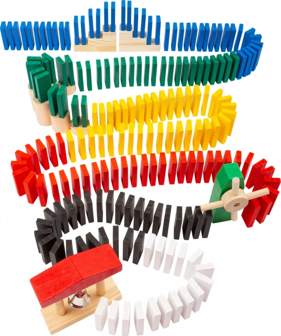 Drvena domino rally SMALL FOOT – kreativni set od 490 dijelova