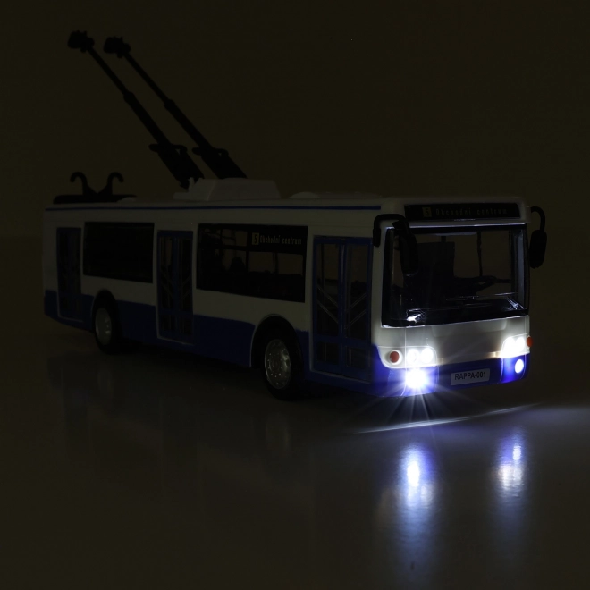 Trolejbus koji najavljuje stanice na češkom 28 cm plavi