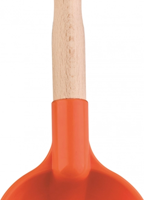 Androni lopata s drvenom drškom duljine 34 cm – Crvena