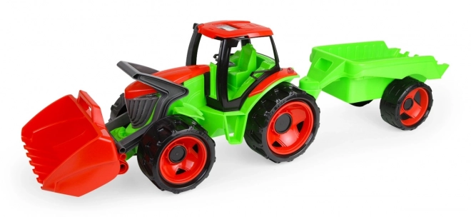 Traktor s kašikom Giga Trucks s prikolicom plast 62cm