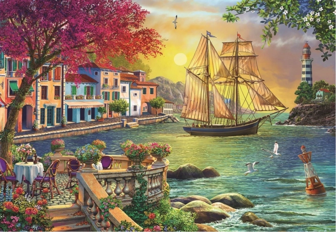 Puzzle Prekrasan zalazak sunca nad lukom 2000 dijelova