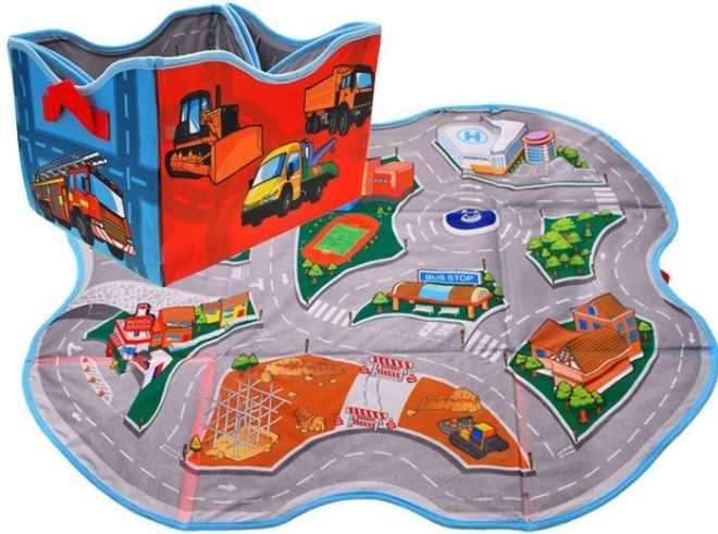 sklopiva spremnica za igračke 2-u-1 s igraćom podlogom grad, 78 × 70,5 cm