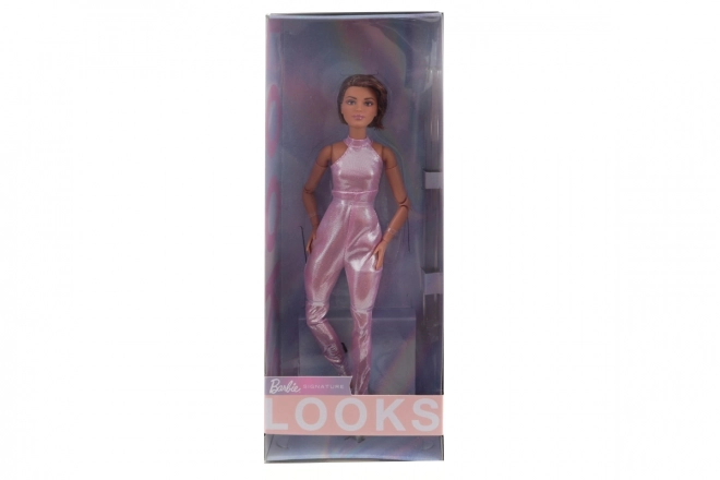 Barbie Looks s kratkom kosom u ružičastom outfitu HRM14