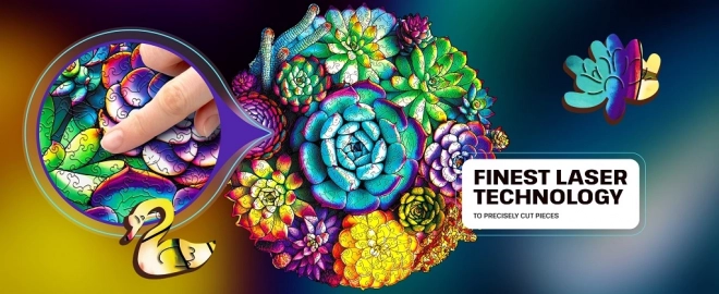 EscapeWelt drvene puzzle Sukulenti 200 dijelova