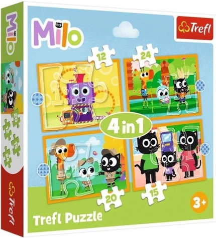 Puzzle 4u1 Upoznaj Mila i njegove prijatelje