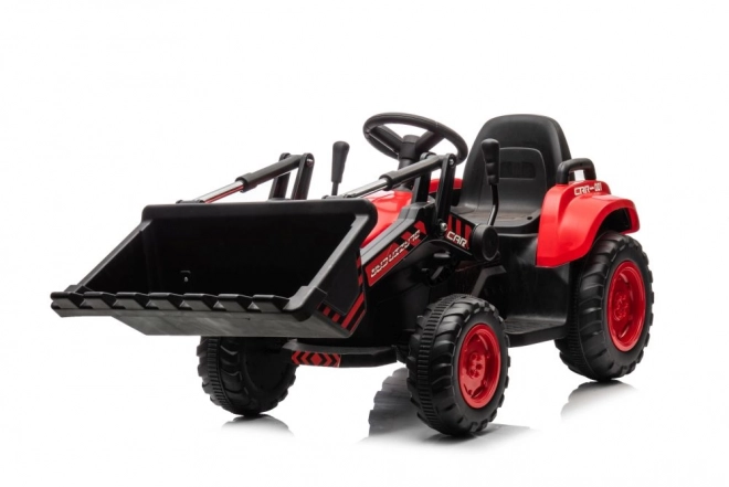 Dječji crveni traktor s punjivom baterijom i lopatom