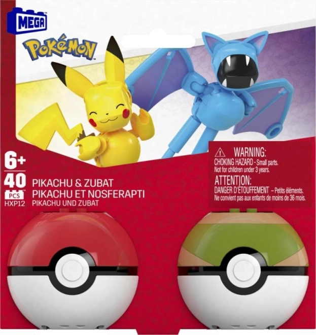 Mega pokÉmon pokÉball - pikachu i zubat