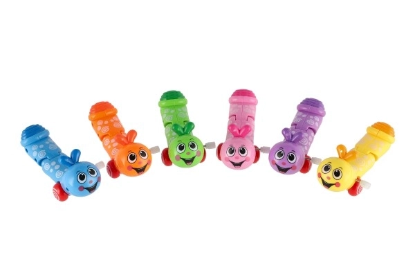 Namotani crvić koji puže, plastika 13cm, 6 boja, 12 komada u kutiji