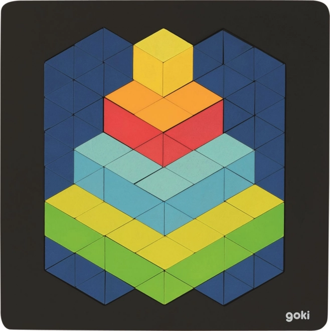Goki drvene puzzle piramida s 3D efektom