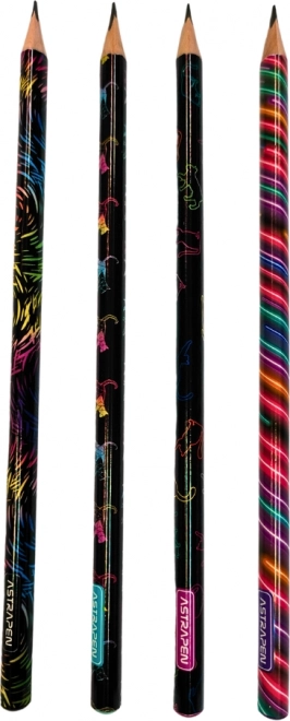 ASTRA trokutasta olovka HB s gumicom neon