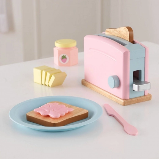 KidKraft espresso set za tost u pastelnim bojama