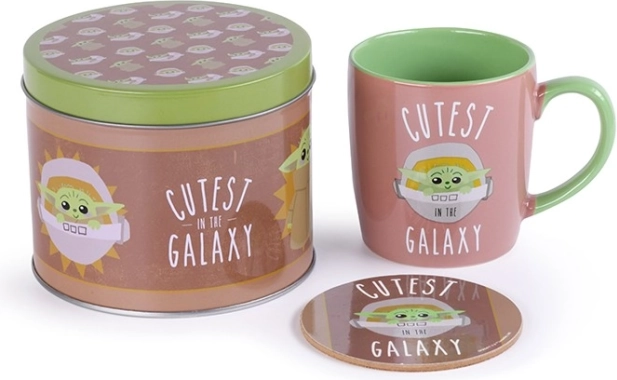 Poklon set Cutest in the Galaxy s motivom Baby Yode