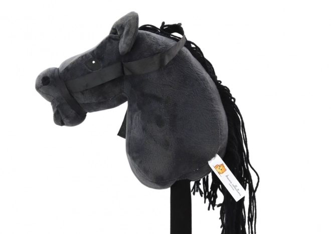 Plišana glava konja na štapu Hobby Horse Longhair Black Sounds