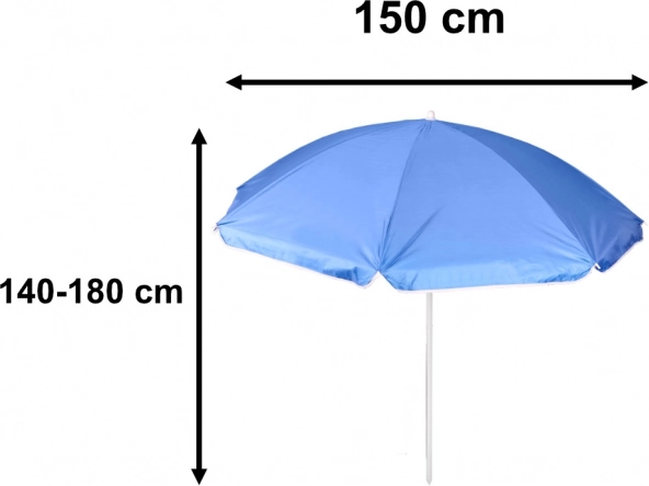 Podesivi sklopivi suncobran s UV zaštitom 150 cm plavi