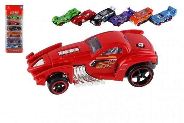 Auto utrke 6kom metal/plastik 8cm slobodna vožnja u kutiji 10,5x27,5x4cm
