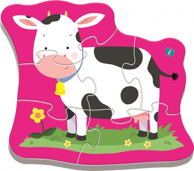 TREFL baby puzzle Životinje na farmi 4u1 (3,4,5,6 dijelova)
